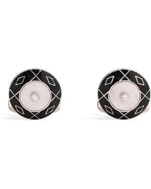 Deakin & Francis Diamond And Mother-Of-Pearl Cufflinks - Black