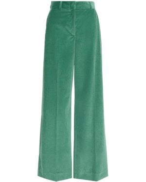 Weekend by Maxmara Corduroy Wide-Leg Pants - Green