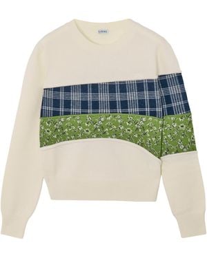 Loewe X Cosima Von Bonin Wool-Blend Patchwork Jumper - White