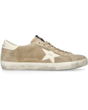 Golden Goose Suede Super-Star Trainers - Natural
