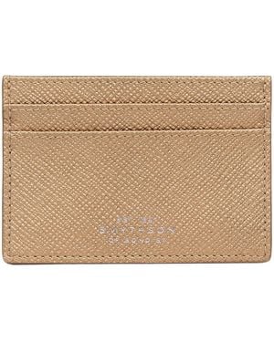 Smythson Panama Leather Card Holder - Natural