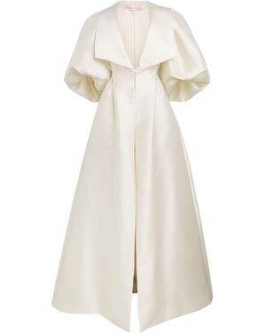 Sabina Bilenko Satin Twill Martina Opera Coat - White