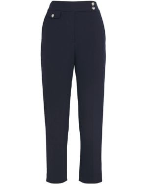 Veronica Beard Woven Cropped Renzo Pants - Blue
