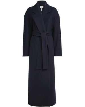 Laura Pitharas Wool Grandad Wrap Coat - Blue