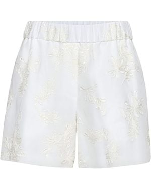 Brunello Cucinelli Cotton Organza Bermuda Shorts - White