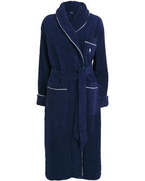 Polo Ralph Lauren Towelling Polo Pony Robe - Blue