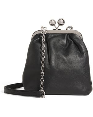 Weekend by Maxmara Extra Small Nappa Leather Pasticcino Clutch Bag - Black