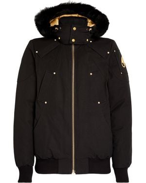 Moose Knuckles Fur-Trim Bomber Jacket - Black