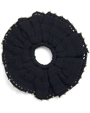 Sandro Crochet Scrunchie - Blue