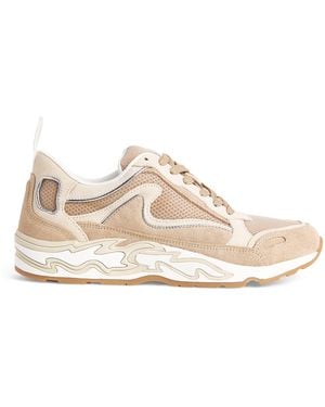 Sandro Suede-Trim Flame Sneakers - Natural