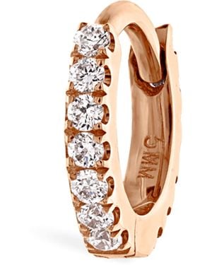 Maria Tash Diamond Eternity Single Hoop Earrings - Metallic
