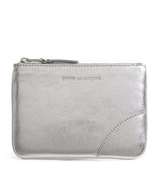 Comme des Garçons Small Leather Pouch - Grey