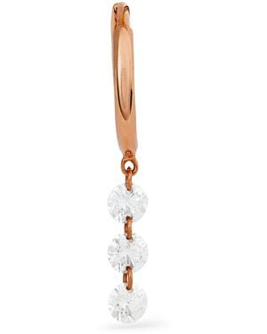 PERSÉE And Diamond 3-Stone Single Hoop Earring - White
