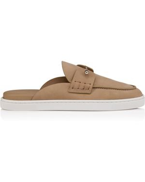 Christian Louboutin Chanme Donna Flat Leather Mules - Brown