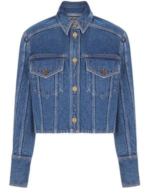 Balmain Denim Jackets - Blue