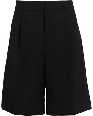 Jacquemus Stretch-Wool Ovalu Shorts - Black