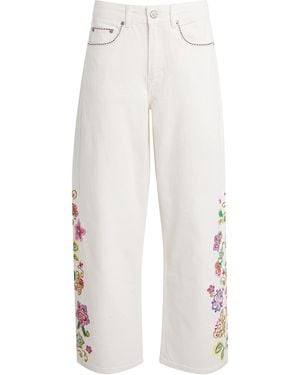 Cinq À Sept Jardin Boheme Hayden Straight Jeans - White