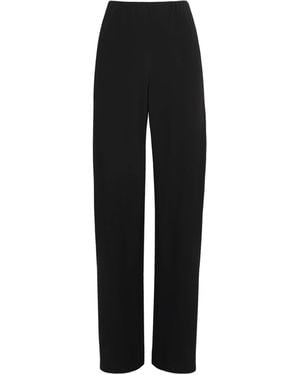 Vince Crepe High-Waist Trousers - Black