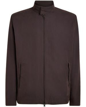 Vince Band-Collar Windbreaker - Brown