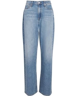 Rag & Bone Logan Mid-Rise Wide-Leg Jeans - Blue