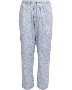 Zimmerli of Switzerland Cotton Printed Pyjama Trousers - Blue