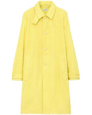 Loewe Lambskin Textured Trench Coat - Yellow