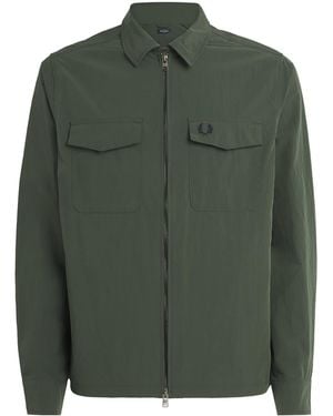 Fred Perry Twin-Pocket Logo Overshirt - Green