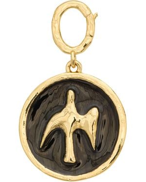 Saint Laurent Enamel Dove Charm - Metallic