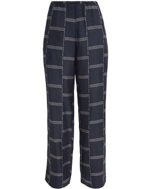 Matteau Silk Twill Trousers - Blue