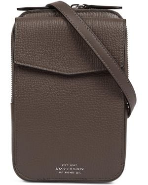 Smythson Ludlow Leather Cross-Body Pouch - Brown