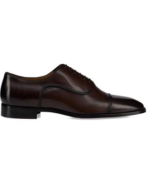 Christian Louboutin Seriox Leather Oxford Shoes - Brown