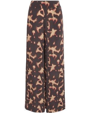 JOSEPH Crepe De Soie Silk Rihani Trousers - Brown