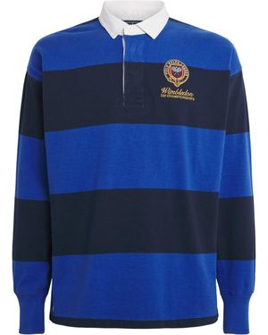 Ralph Lauren X Wimbledon Stripe Rugby Shirt - Blue