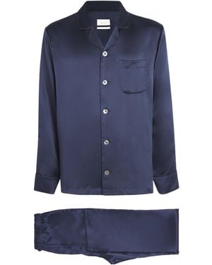 Harrods Silk Pyjama Set - Blue