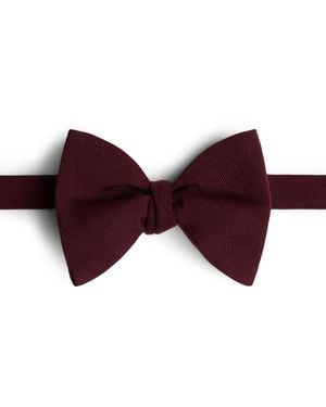 dunhill Wool-Mulberry Silk Bow Tie - Purple