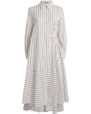 Palmer//Harding Cotton Stripe Prosperity Midi Dress - Grey