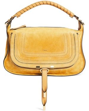 Chloé Small Suede Marcie Shoulder Bag - Yellow