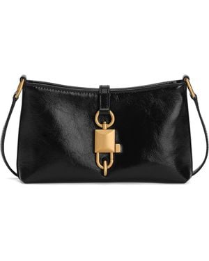 Dolce & Gabbana Calfskin Lock Shoulder Bag - Black