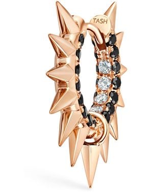 Maria Tash Diamond Metal Mohawk Hoop Earring - Metallic