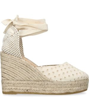 Manebí La Havana Wedge Espadrilles 100 - Metallic