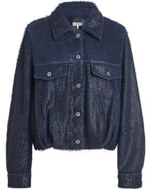 Loewe Lamb Leather Jacket - Blue