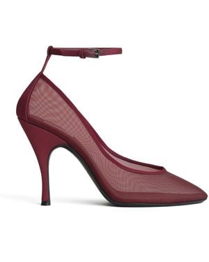 Alaïa Mesh Ankle-Strap Pumps 100 - Purple
