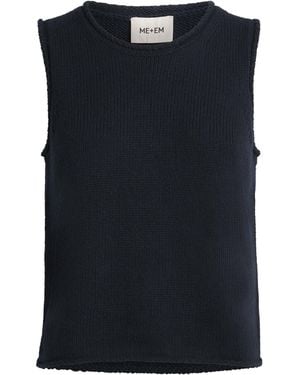 ME+EM Cotton-Blend Jumper Vest - Black