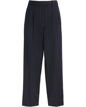 Rag & Bone Pinstripe Wide-Leg Trousers - Blue