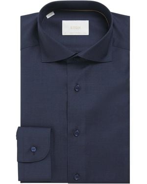 Eton Merino Wool Contemporary Fit Shirt - Blue