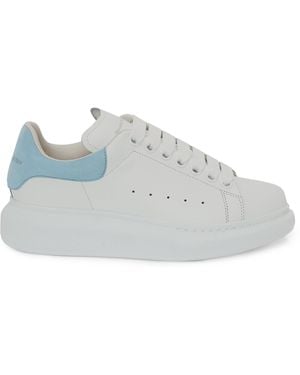 McQueen Leather Oversized Trainers - Blue