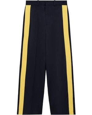 Loewe Wool-Blend Stripe Trousers - Blue