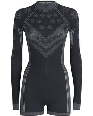 Skims First Layers Half-Zip Playsuit - Black