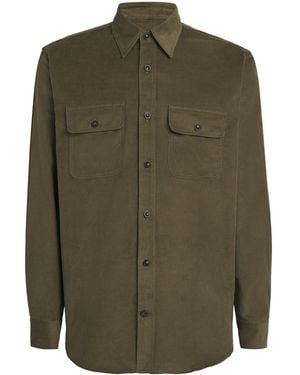 James Purdey & Sons Cotton Corduroy Twin-Pocket Shirt - Green