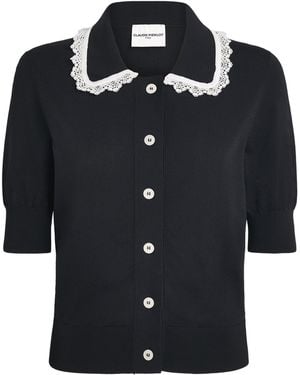 Claudie Pierlot Lace-Collar Cardigan - Black